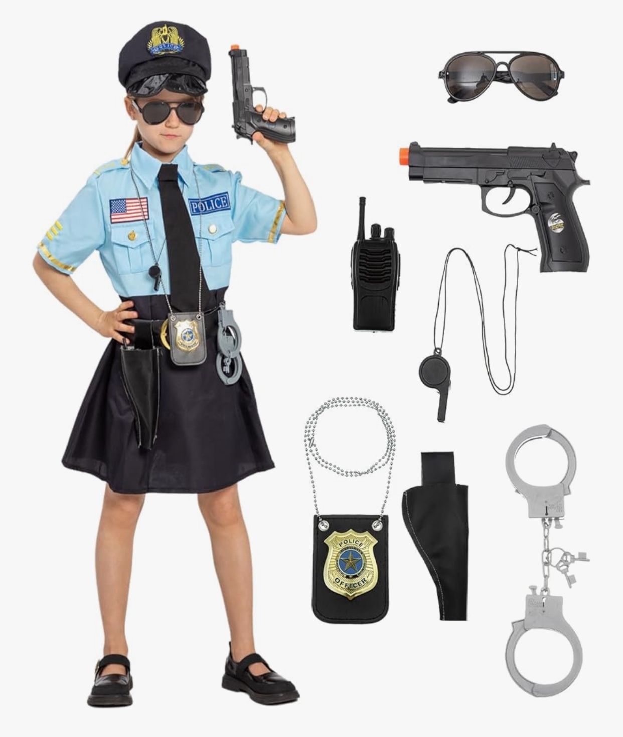 Kids Police Costume Size Small 