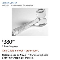 Signed Val St Lambert Gavel