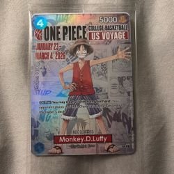One Piece Monkey D. Luffy College Basketball US Voyage
