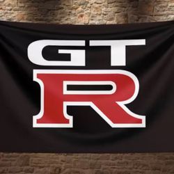 JDM Japanese Import Car Nissan GTR Logo Tapestry Banner Flag Wall Art With Grommets New in Bag