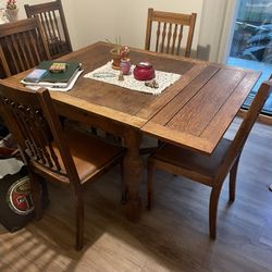 Pub Style Table. Leaves Fold In With Table 