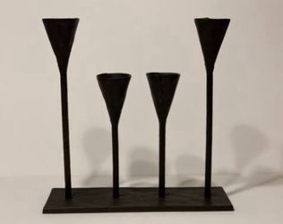 Pottery Barn Hammered Iron Bronze Multi-Taper Candle Holder