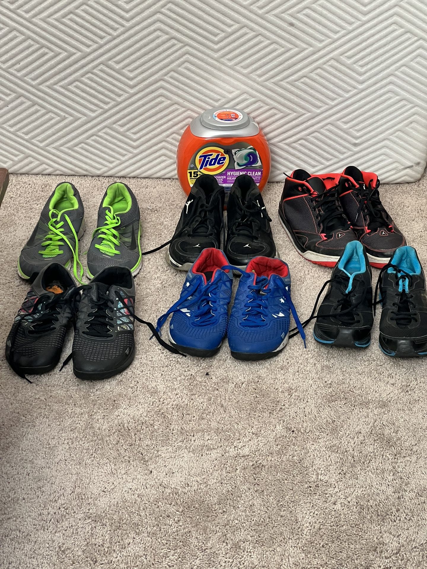 Nike, Jordan, Reebok