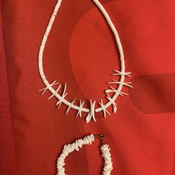 Puka Shell Necklace & Bracelet Set 