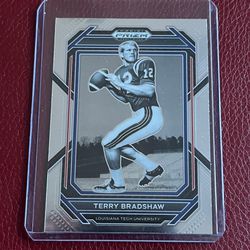 Terry Bradshaw 2023 Prizm Draft Silver #92 Louisiana Tech Steelers HOF