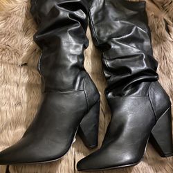 Mid Calf Black Boots Size 9