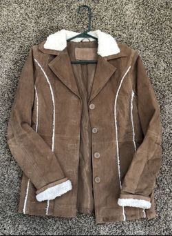 Brown Leather Jacket Women Size Small