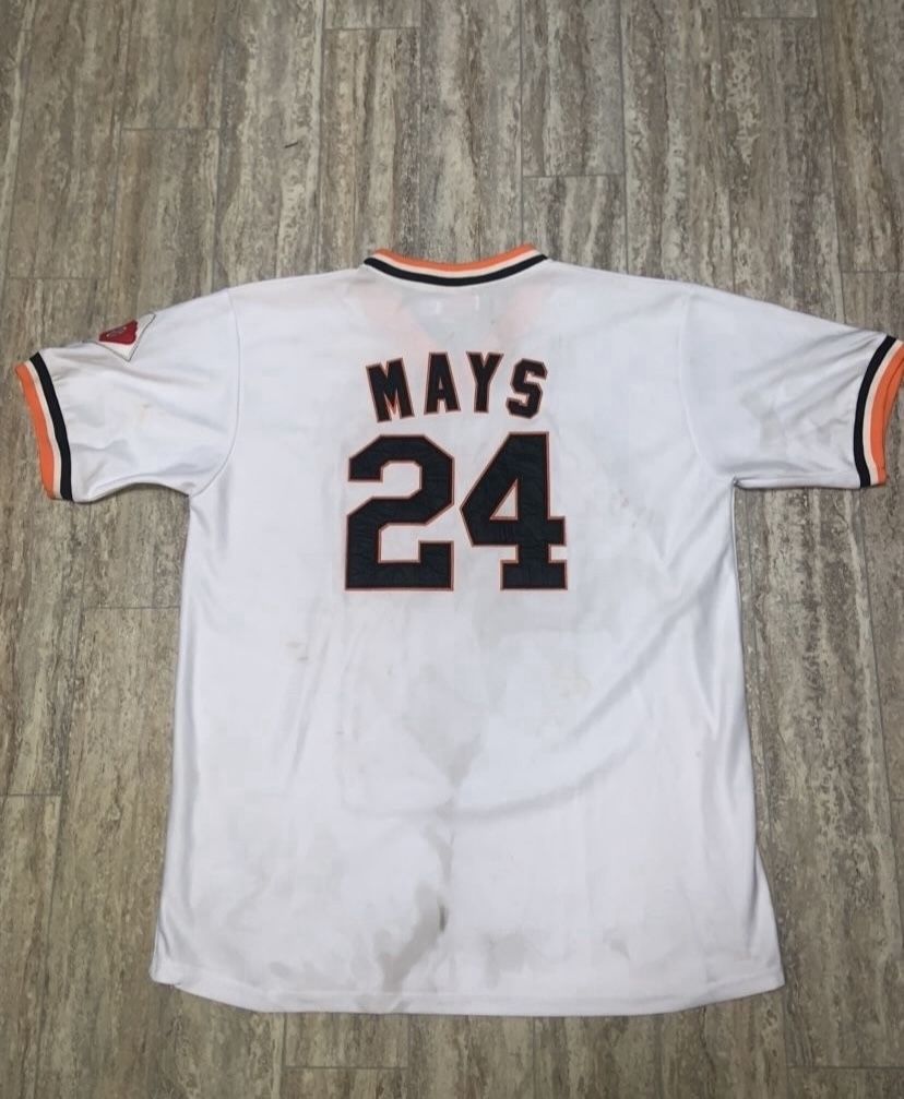 White vintage Mitchell & Ness San Francisco Giants Willie Mays Baseball jersey SIZE XXL- $50