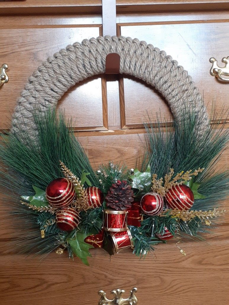 Handmade Weaved Jute Rope Christmas Wreaths