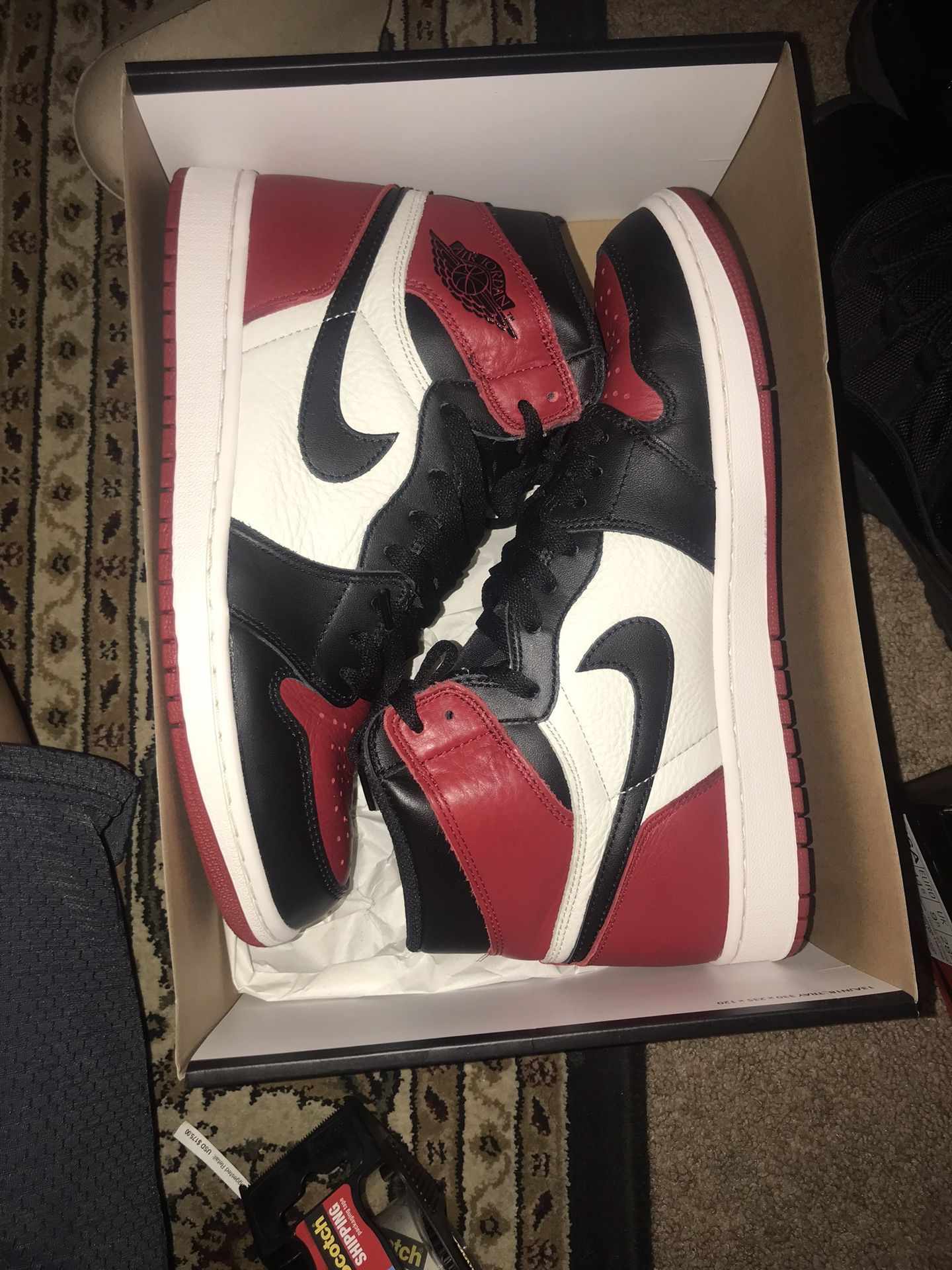 Jordan Bred toe 1s