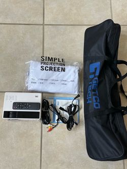 New TMY HD Movie Projector with 100” Screen & Stand