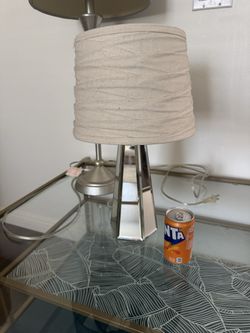 Mirrored bedside table lamp