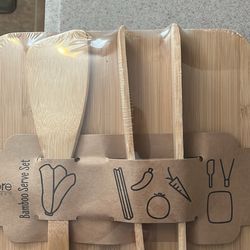 Bamboo Cutting Board (3 Piece Serving Set) 