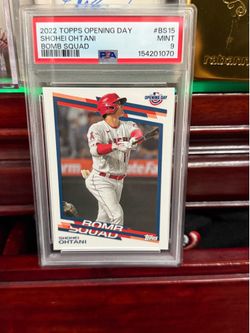 SHOHEI OHTANI 2022 TOPPS OPENING DAY BOMB SQUAD ANGELS PSA 9