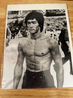 Bruce Lee Vintage Black and White Photo Print