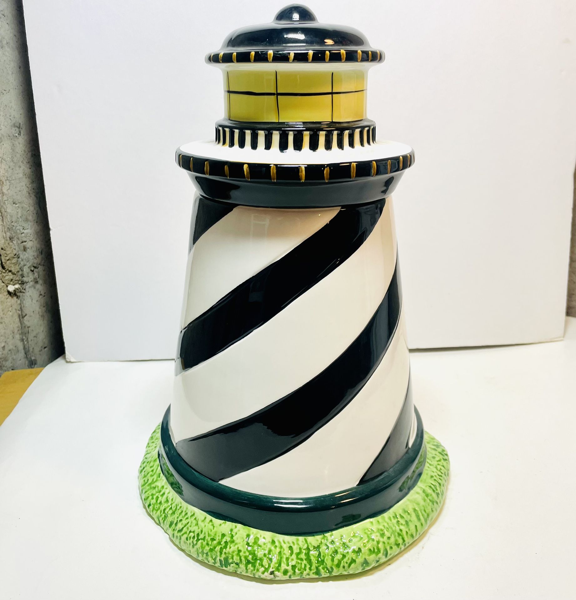 Vintage 1998 Lighthouse Cookie Jar By Sakura for Warren Kimble "Coastal Breeze"