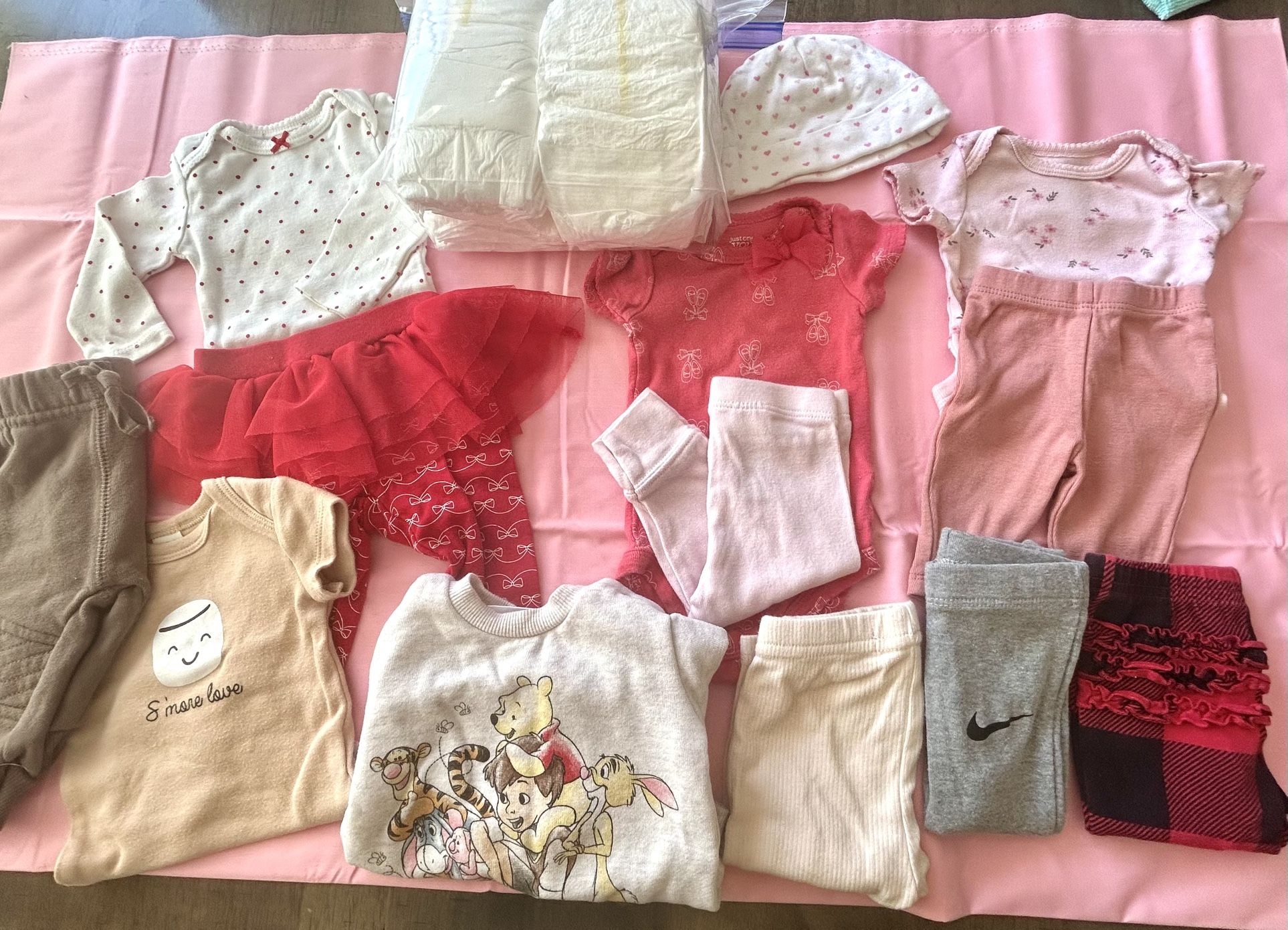 Girl Newborn Clothes & Diapers