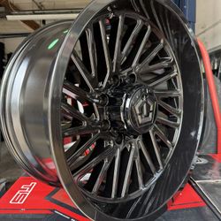 20x10 TIS Wheels 8x170 -12 Offset Black Set of 4