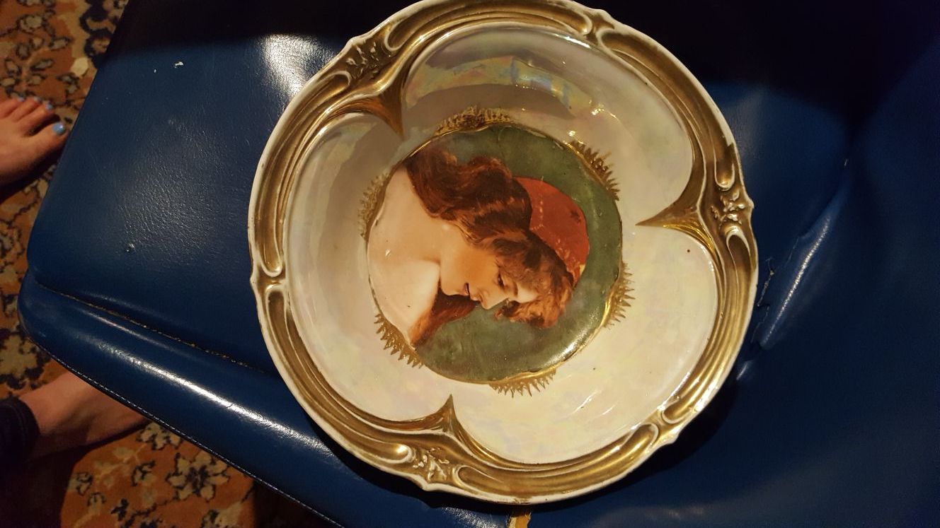 Antique portrait bowl.