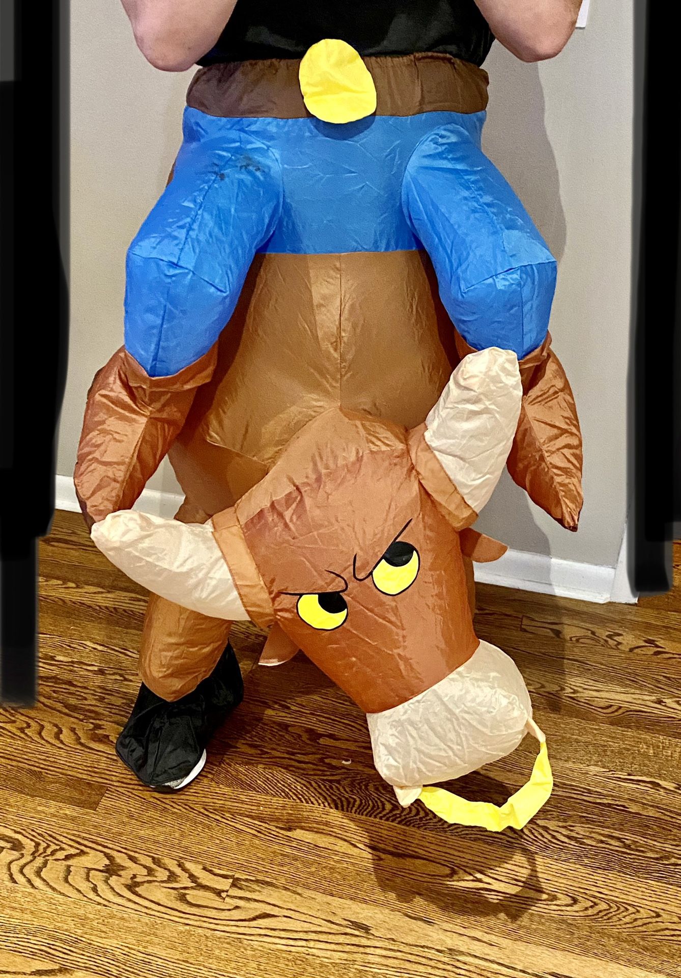 Inflatable Bucking Bull Rider Halloween Costume