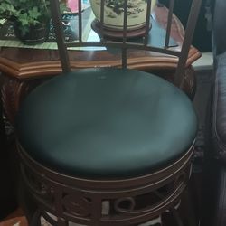 Sturdy Metal Bronze Bar Stool 360 Swivel Heavy Duty Metal Base