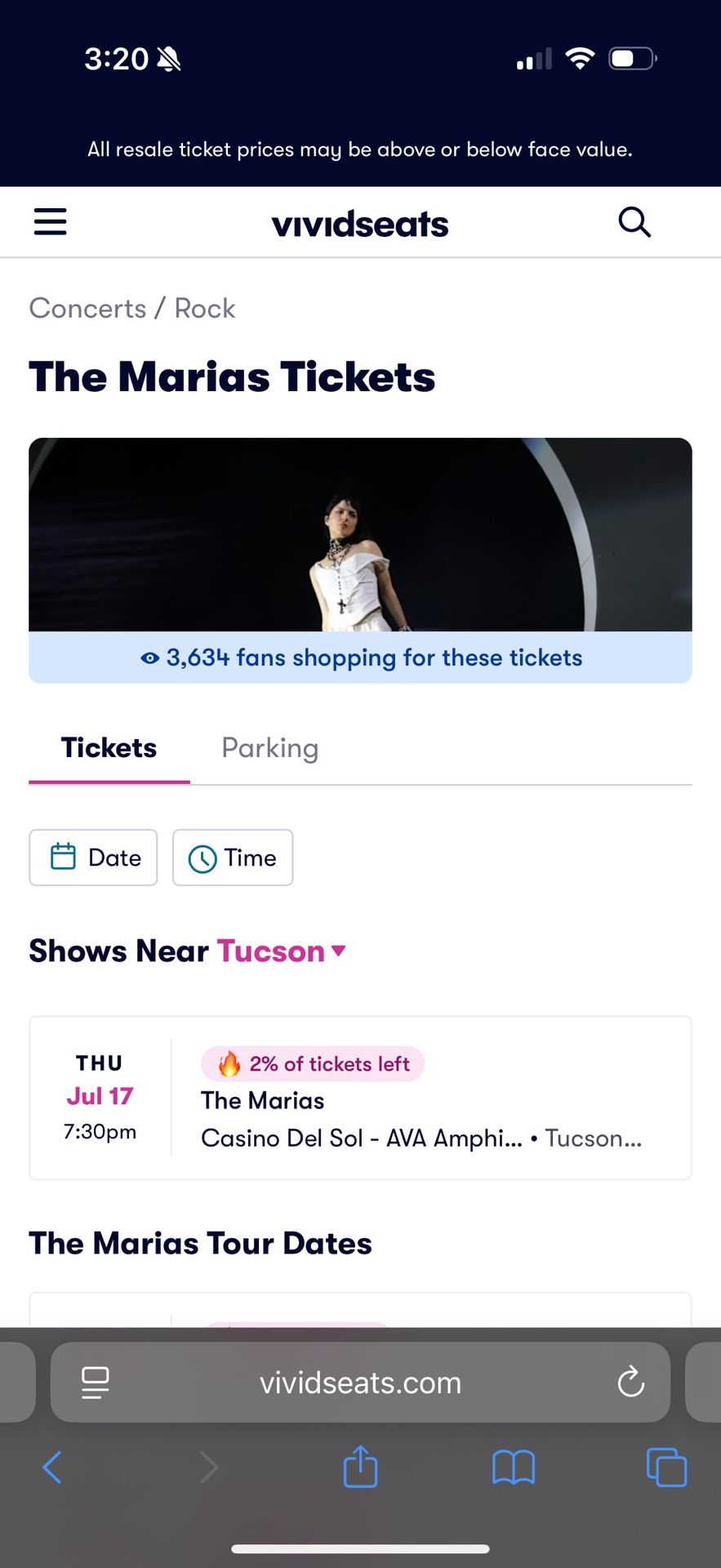 2 Tickets 2 The Maria’s 7/17