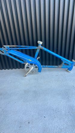 Vintage BMX Bike Frame with Crankset