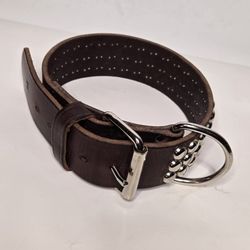 Premium Leather 2inch Studded Large Breed Dog Collar