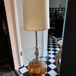 Vintage Amber Lamp