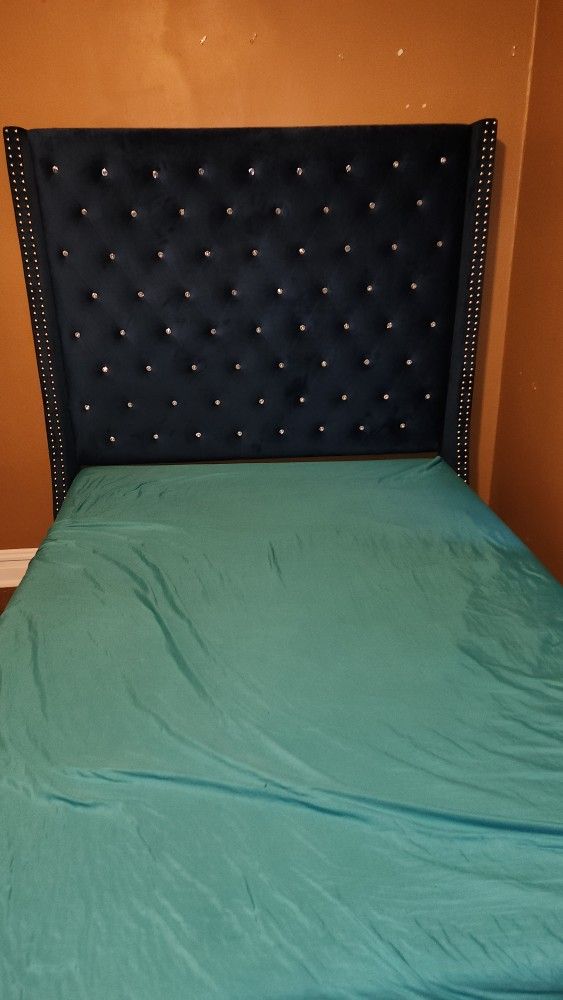 Blue Beautiful Queen Bed Frame