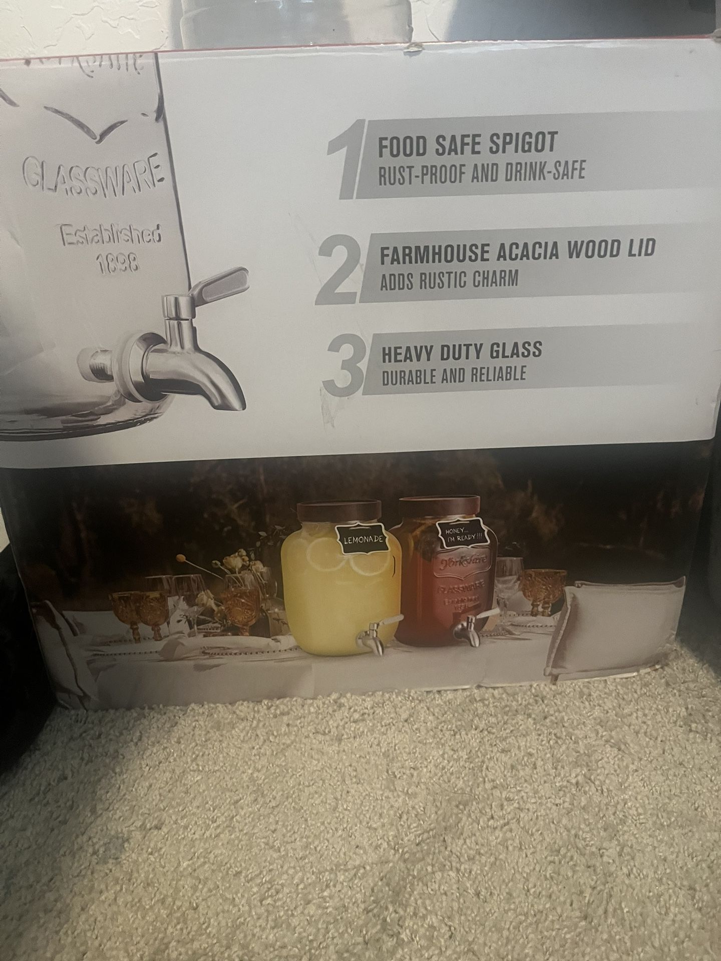 Glass Lemonade Dispenser