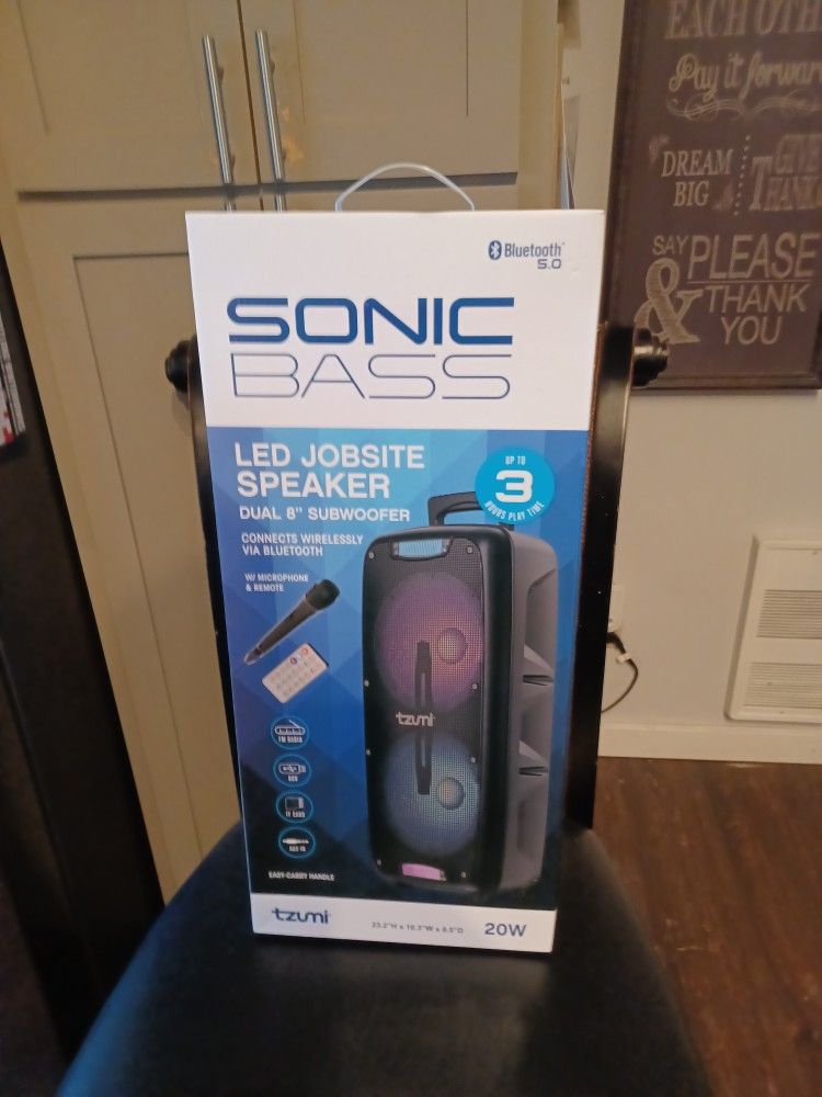 Sonic Bass Led Jobsite Speaker