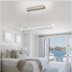 22” Crystal Chandelier Modern Pendant Light - New In Box 