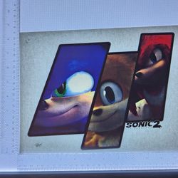 Iron On Heat Transfer  Good For T-shirts Sweaters Jackets T Shirt Design Size Is About 8x10  Sonic 2 #26