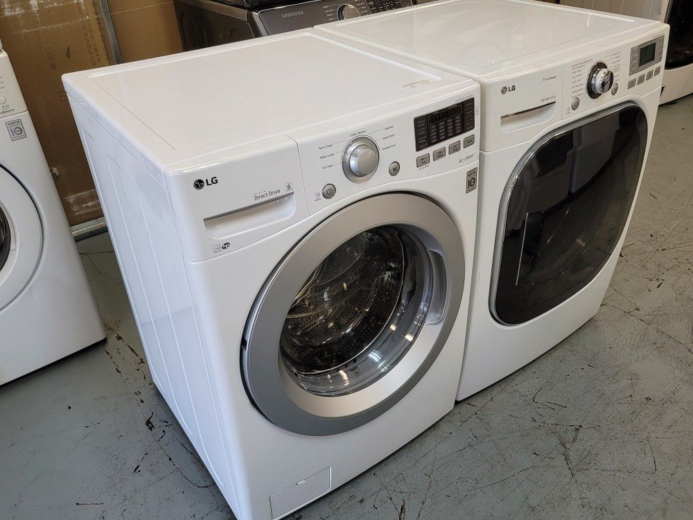 LG Front Load Washer and Stackable Gas Dryer Set