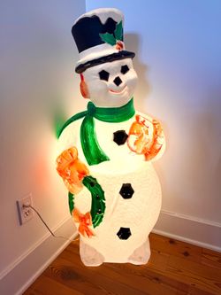Vintage 43” SNOWMAN Blow Mold