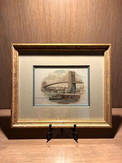 19th-century Brooklyn Bridge Lithograph
