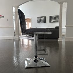 Velvet Gray Bar Stools 