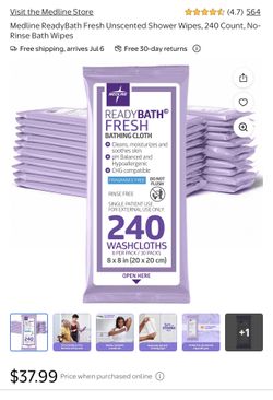 Medline ReadyBath Fresh Bathing Cloths