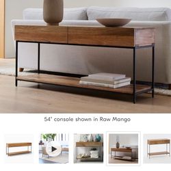 West Elm industrial console table