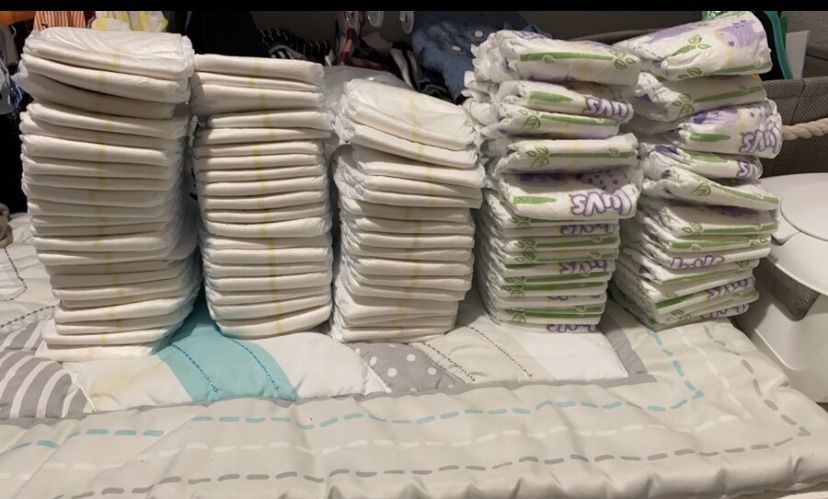 Newborn and Size 2 Diapers