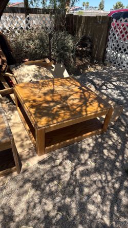Wooden tables
