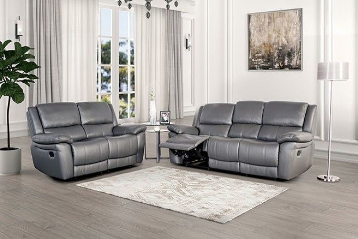 Holiday Sale!!2 PC Leather Match Manual Reclining Sofa & Love Seat