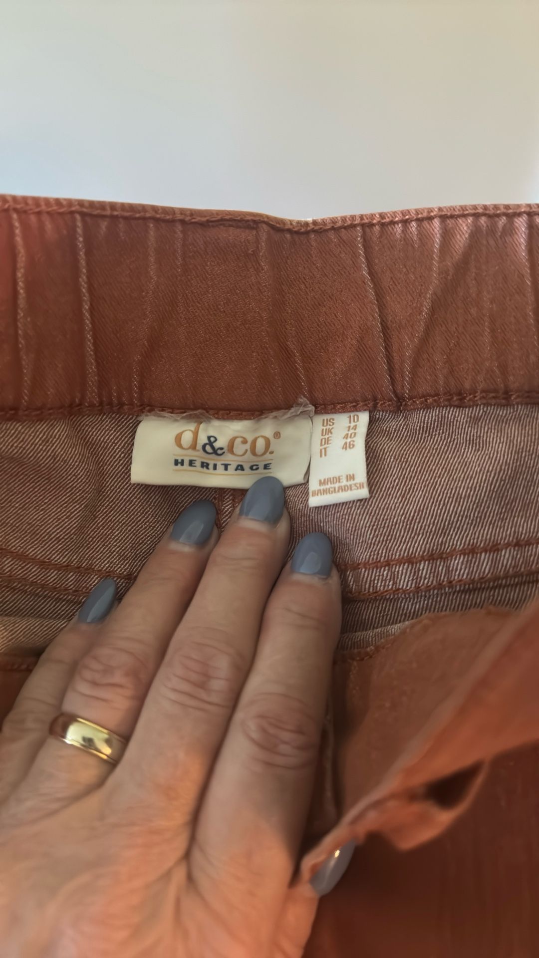 Brand New Denim & Co. Rust Color Jeans