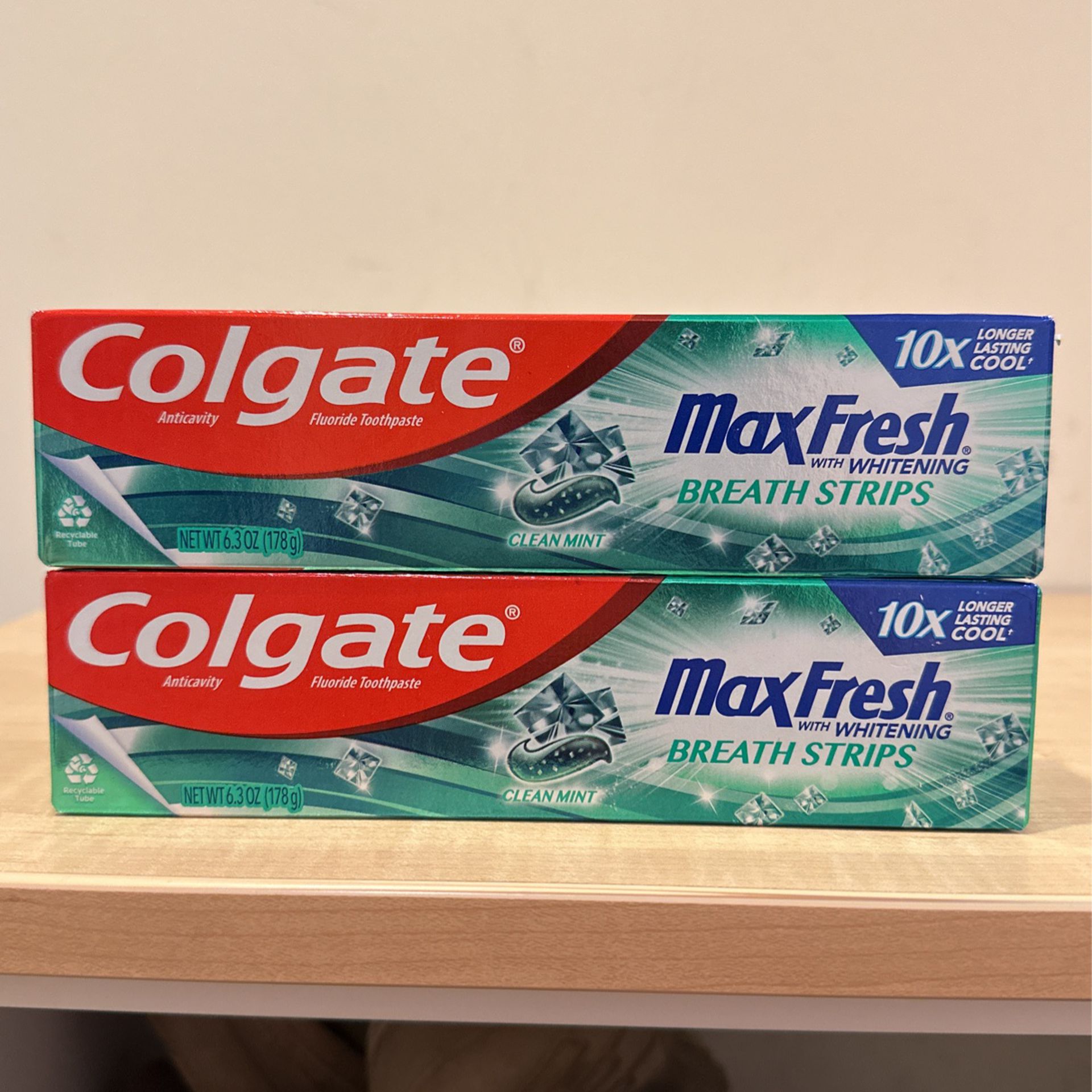 Colgate Max Fresh toothpaste 6.3 oz: $2 each 
