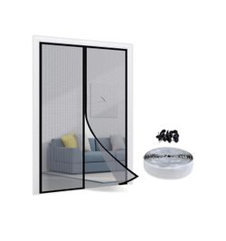 Fiberglass Magnetic Screen Door - Heavy Duty Mesh with Full Frame Hook and Loop Powerful Magnets That Closure Automatically, Door Screen Mesh Net