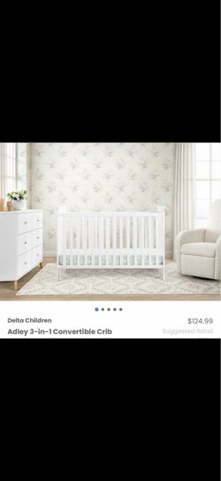 Crib/ Adley 3in1 Convertible Crib/ baby/ toddler/ furniture/ nursery/ bedroom/ bed/ new
