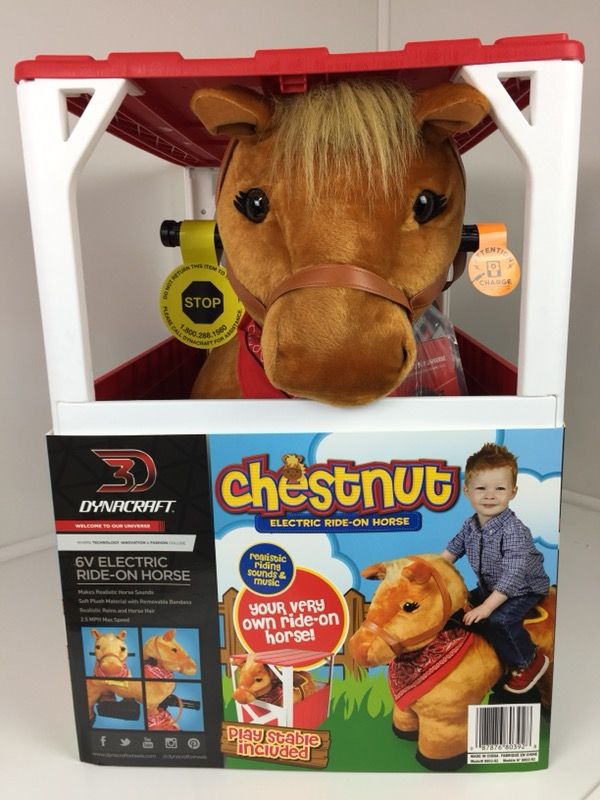 New!! Chestnut Electric Ride On Horse