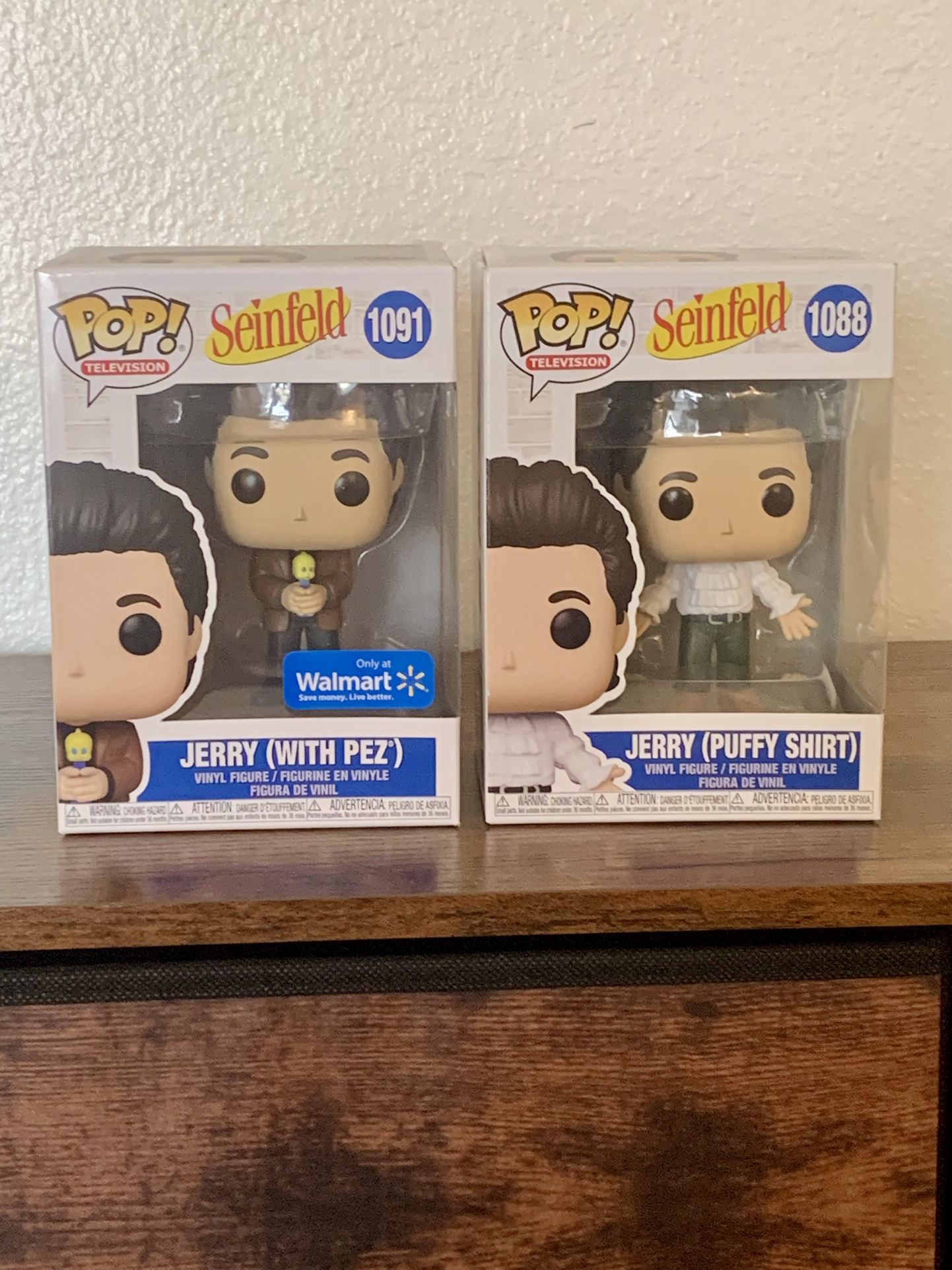 Funko Pop! Seinfeld Lot of 2 Jerry With PEZ Walmart Exclusive and Puffy Shirt
