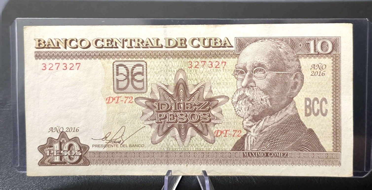 10 Pesos 2016-banco Central De Cuba-repetidor-AU
